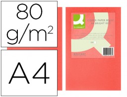 500h papel fotocopiadora Q-Connect A4 80g/m² color rojo intenso